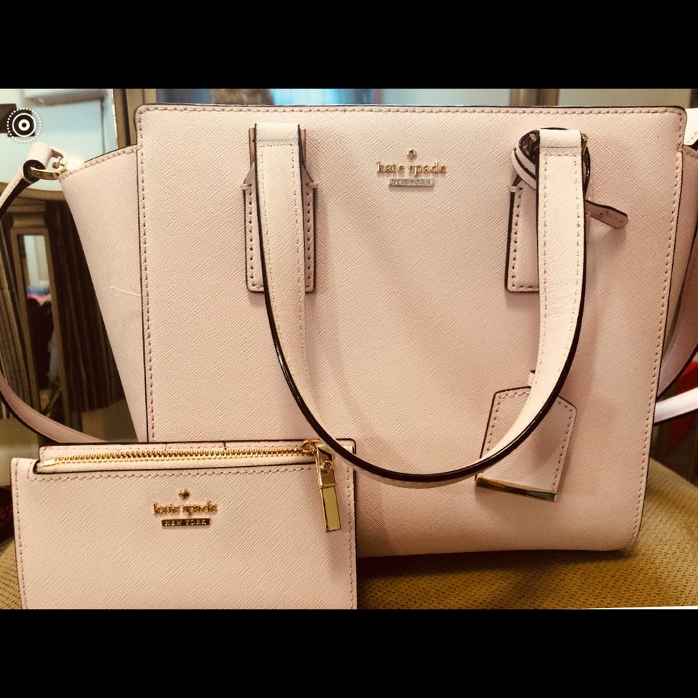 Kate Spade satchel Set In Rococo pink.